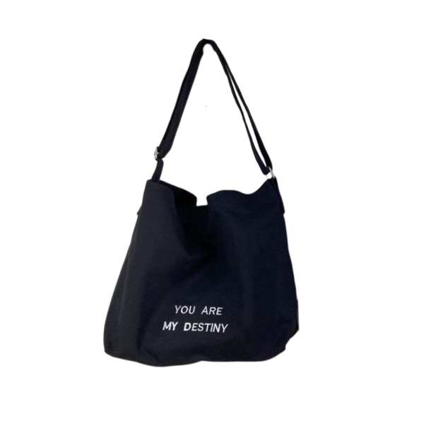 Kvinnor Axelväska School College Mobiltelefon Tote Casual Black