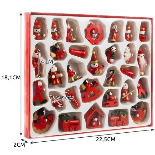 Juletræspynt / Træfigurer - 30 stk