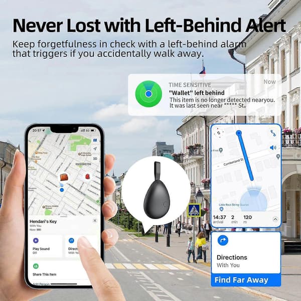 Bluetooth Tracker, Kompatibel med Apple Find My APP (kun iOS)