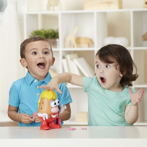Klassisk leksak för barn från 2 år och uppåt, innehåller 12 delar och bitar för att skapa roliga ansikten