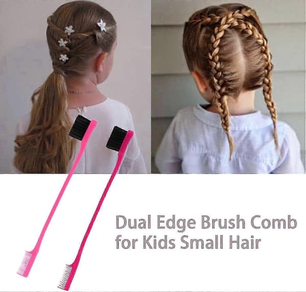 Edge Control Børste, dobbeltsidet Edge Børste, 2 I 1 Edge Control Børste Og