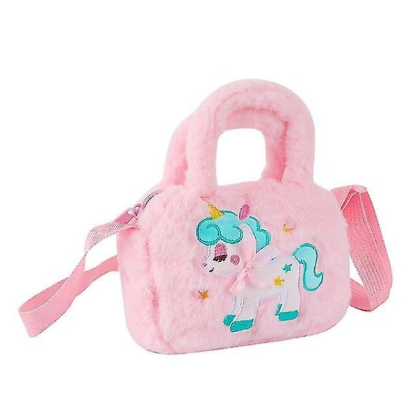 Unicorn Bag Girls Plysch Crossbody Mini Handväska