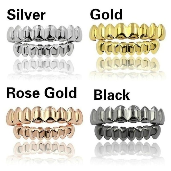 Övre/nedre eller set Nya Hip Hop Tand Grillz Set Tandgrillar Smycken 1st Grillz Set