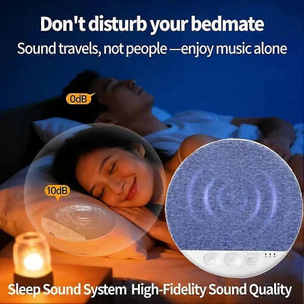 Kuddehögtalare Högtalare Under Kudde Hög Kvalitet Multifunktionell Bluetooth-högtalare Vitt Brus Black/1 set