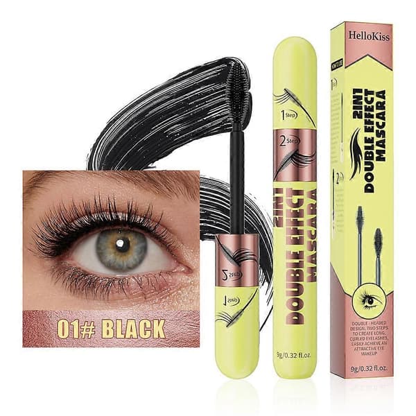 Mascara for Lengde, Volum og Bøy 2i1 Vanntett Mascara