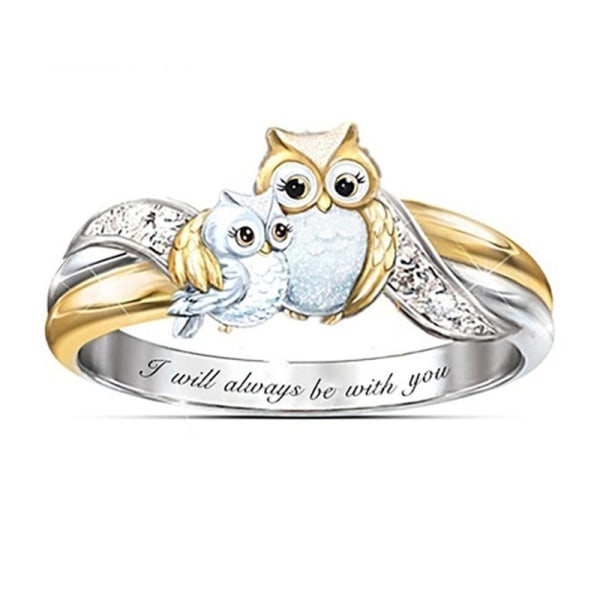 Owl Diamond Ring Animal Ring Owl US 5