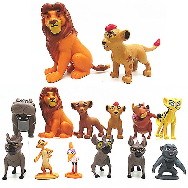 12st Lejonvaktens leksaker, Lejonkungen tecknade actionfigurer, set för djurkaraktärsleksaker