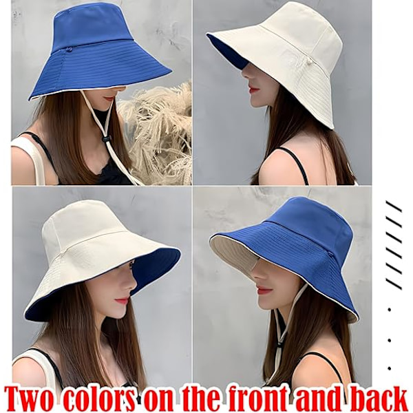 Dobbeltsidet bucket hat, britisk dame solhat