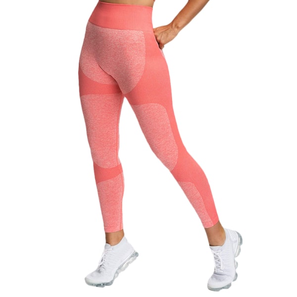 Damstickade Hipyogabyxor Sexiga Elastiska Sport med høy midja Watermelon red L