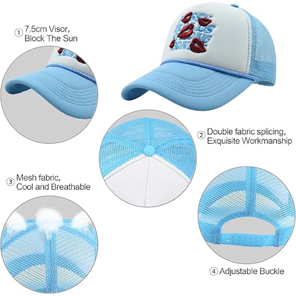 Baseball kasketter, særprægede broderede hatte, unisex hip hop trucker hatte