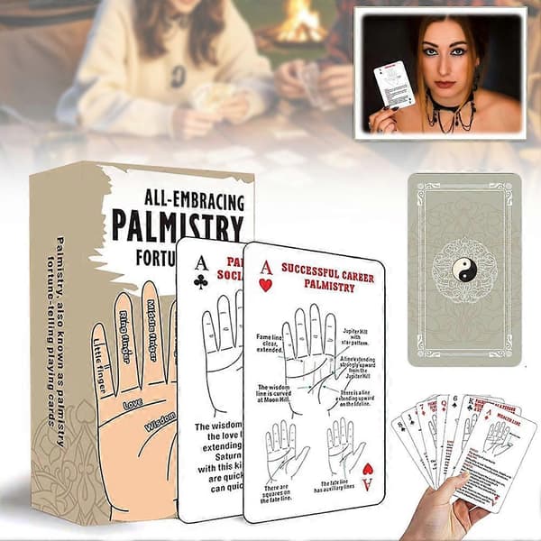 Håndlæsning Fortune Telling Spillekort Unik Oracle Deck til Selvopdagelse til Spil