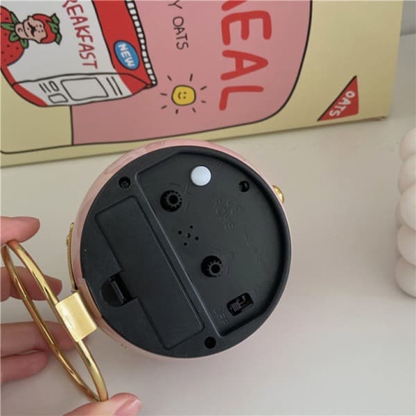 1 st Rosa Skrivbordsklocka Batteridriven, Tyst Väckarklocka för Sovrum