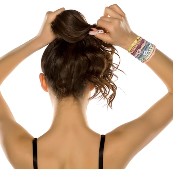 20 stk. Hårelastikker, Boho Hestehaleholder Elastiske Hårelastikker Scrunchies til Kvinder Tykt/Medium Hår