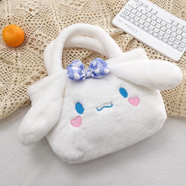 Kawaii Cinnamoroll Sanrio Plyschväska My Melody Anime Väskor Kt Cat Purin Dog Kuromi Plysch-FÄRG: Merlot