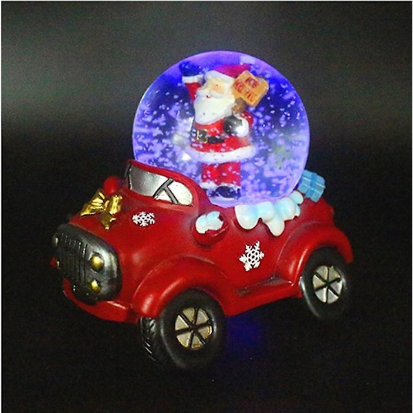 Pxcl Jul Kristallkula Lysande Vattenpolo Färgglatt Glitter Snö Glaskula Julklapps Ornament Red