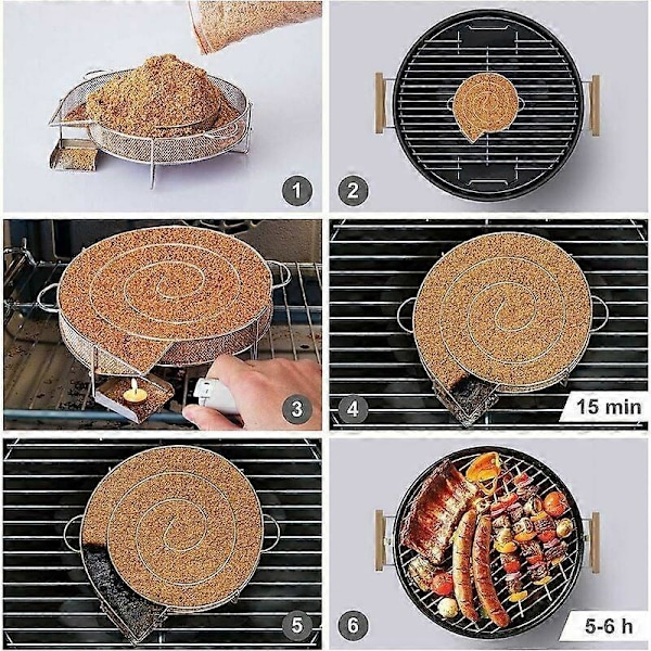 Kold Røg Generator til Røgeovn Rygning af Kød Fisk med Børste Rengøring Grill