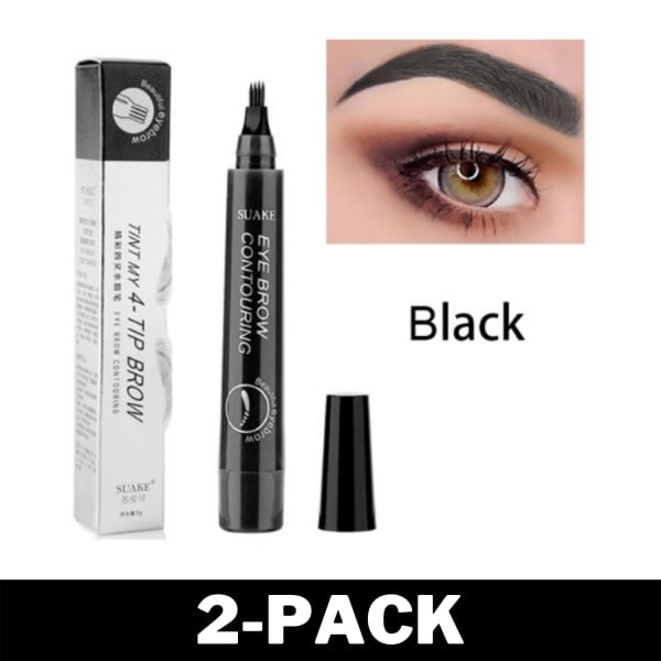 Lyxig Ögonbrynspenna Multipack Svart 2-Pack