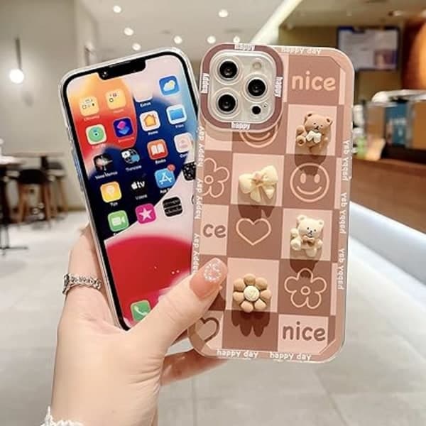 Kompatibelt med iPhone 11 Pro Max Deksel for Kvinner Jenter Søtt