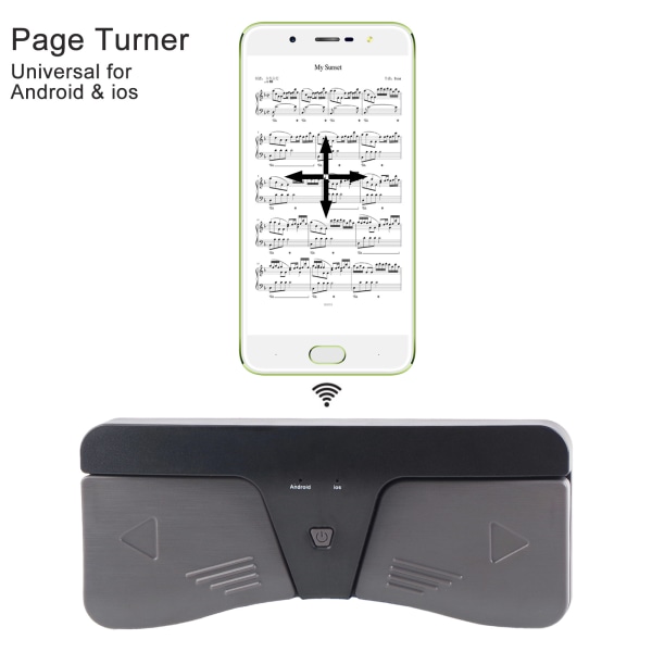 Bluetooth-kompatibel Page Turner Intelligent Wireless Control Abs Fotpedal