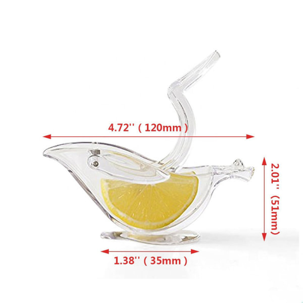 Lemon Juicer Clip Akryyli Manuaalinen siivupuristin läpinäkyvä 2pcs