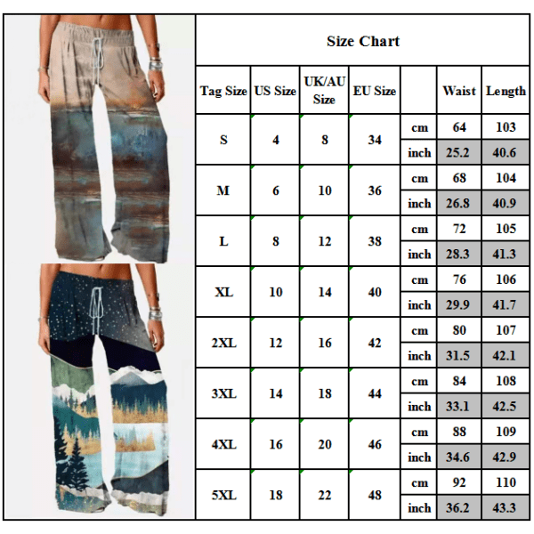 Haremsbyxor med lösa byxor med printed för kvinnor Khaki 4XL