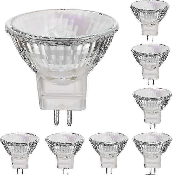 12V 35W Halogenlampor GU5.3 Spotbas Warmvit, Dimbar, 8-pack 20W