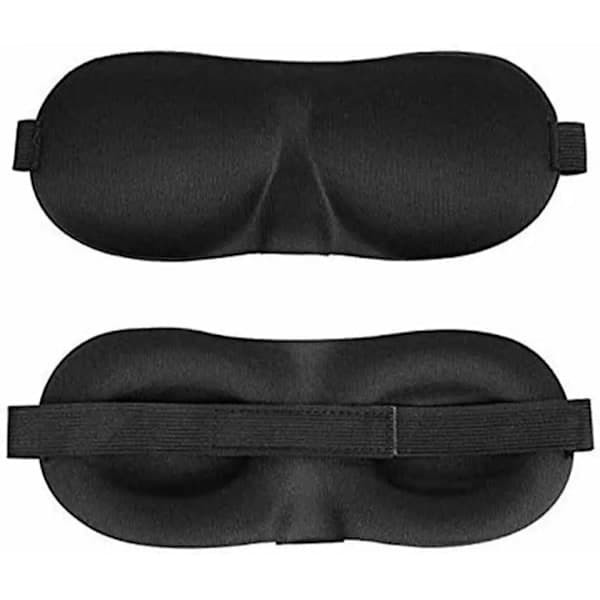 3-pack 3D Sovmasker/Ögonmasker – Svart