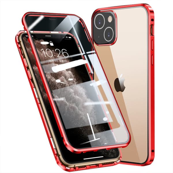 TG iPhone 14 Plus - Stilig Magnetisk Dobbeltsidig Deksel Lilla