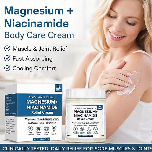 Magnesium + Niacinamid Lindrende Krem - 100g / 3.53 oz