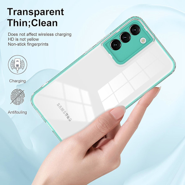 Samsung Galaxy S22+ 5G Kuori Läpinäkyvä TPU Iskunkestävä Puhelinkuori Naarmuuntumaton Kameran Linssisuojalla