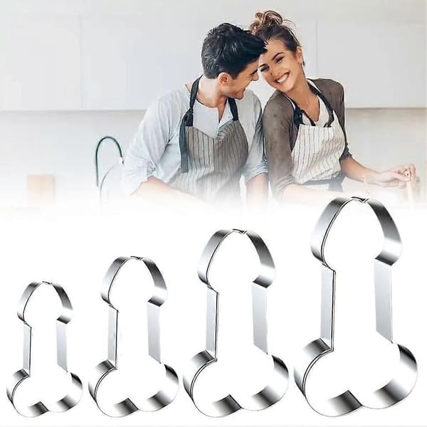 Jinjia Hardware Rustfrit Stål Kageform Sjov Valentinsdag Polterabend Kageform Cookie Cutter B/8pcs