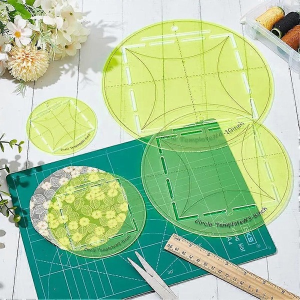 Missouri Star Circle Magics Stor Cirkelmall Plast Quiltschablon Linjal för Sömnad Klippning