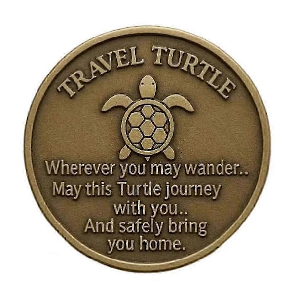 Travel Turtle -kolikko, Travel Turtle -taskuhalikolikko, ainutlaatuinen muistolahja