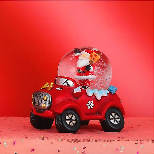 Pxcl Jul Kristallkula Lysande Vattenpolo Färgglatt Glitter Snö Glaskula Julklapps Ornament Red