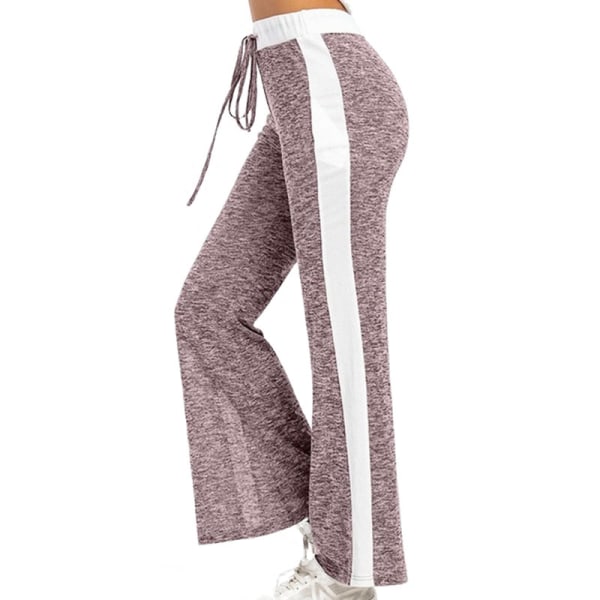 Damer Casual elastisk byxor med vida ben Yoga Sport joggingbyxor