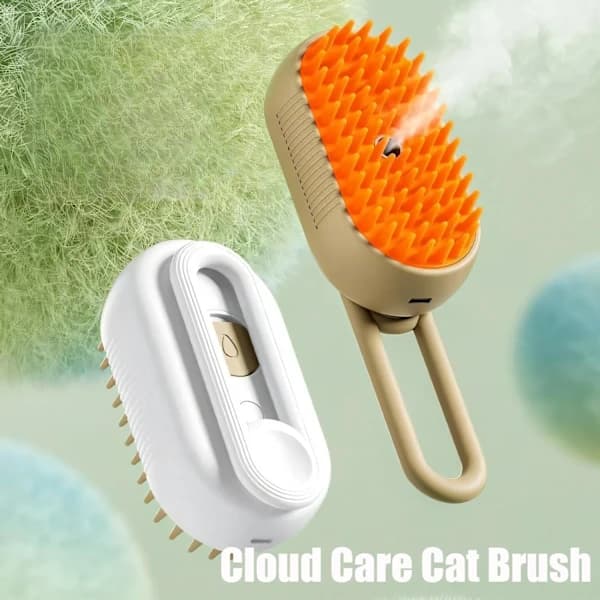 Kattborste, Pälsborste, Cloud Care Husdjursborste (Vit + Brun)