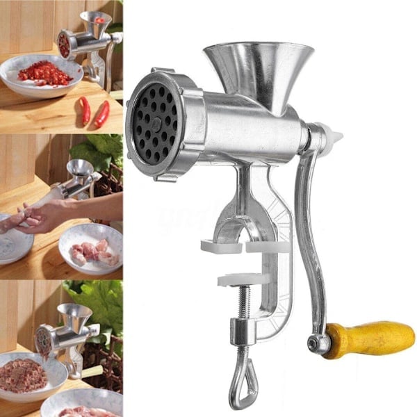 Köttkvarn Manuell Korvmaskin Handvev Hackad Kött Korvfyllningsverktyg