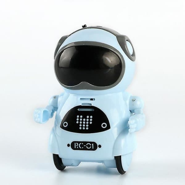 Lomme Robot Mini Robot Legetøj Gave Talende Interaktiv Dialog Stemmegenkendelse Optag Sang Blå