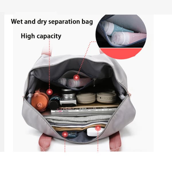 Stor Sammenleggbar Reiseveske, Nylon Utvidbar Weekendbag