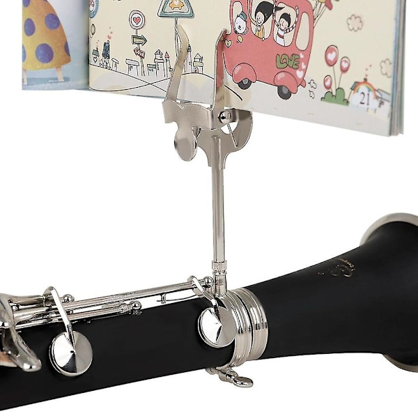 Sølv Klarinet Nodeark Klips Klemmefæste Lyre Messing Musikinstrument Til Klarinet Tuba Pa