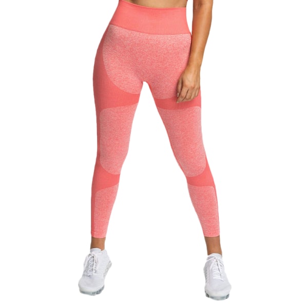 Damstickade Hipyogabyxor Sexiga Elastiska Sport med høy midja Watermelon red L