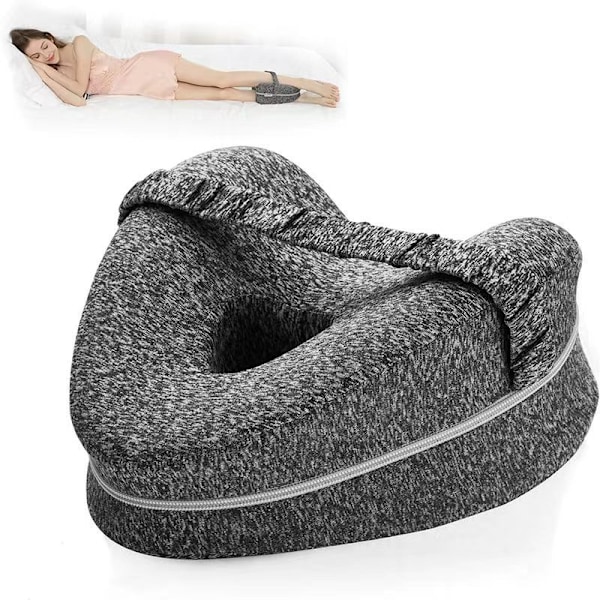 Knäkudde för sidosovare, ortopedisk kudde med memory foam