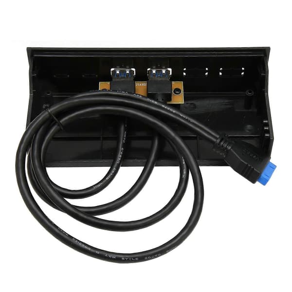 5.25-tums Frontpanel 2-Port USB-port Optisk Enhet Frontpanel USB 3.0 till 19-Pin