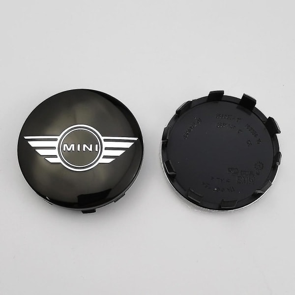 4 st 56 mm Svart Röd Bilhjul Navkapsel Logo Navskydd Badge Emblem Tillbehör för Mini Cooper S Works Jcw Car Styling, svart