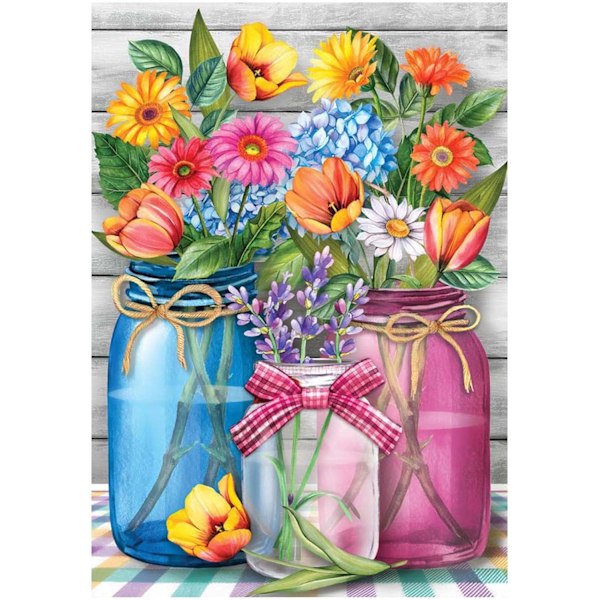 5D Diamantmålningskit (för vuxna), 5D Diamantkonstkit, Full Diamant Alla Hjärtans Dag Blomma Ädelstensmålningskit Hem Väggdekoration 30x40 cm