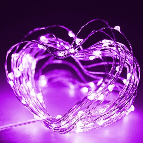 Outdoor Light String 2kpl Purppura 10m Purple