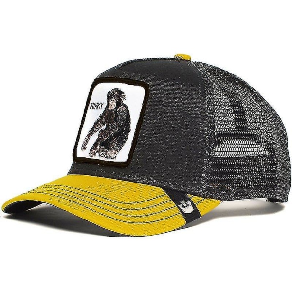 Cap Solskydd Mesh Broderad Trucker Hat Monkey