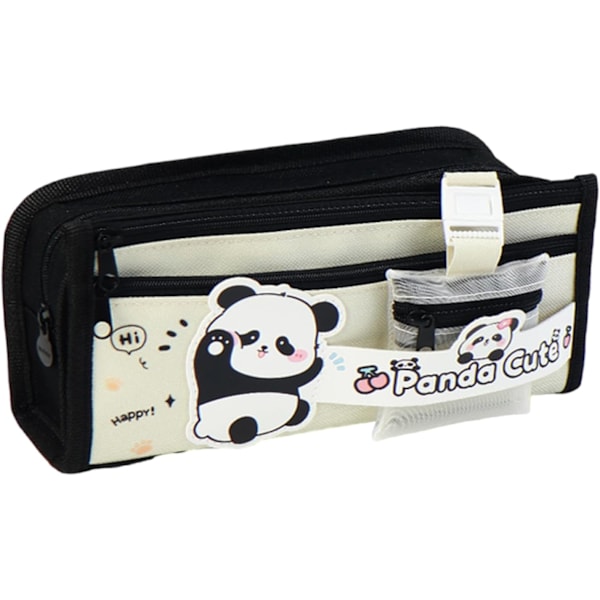 Panda-penaali, suuri kapasiteetti, paperitavaralaukku, lyijykynälaukku, tussikynäkotelo, pöytäsäilytyslaatikko, sopii opiskelijoille, tytöille ja pojille