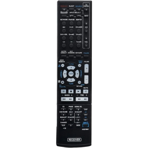 Ersättningsfjärrkontroll - Vinabty fjärrkontroll för Pioneer AV-receiver Axd7621 Axd7622 Axd7624 Axd7660 Axd7662 Vsx921 Vsx527 Vsx827 Vsx42 Vsx-422 Vs...