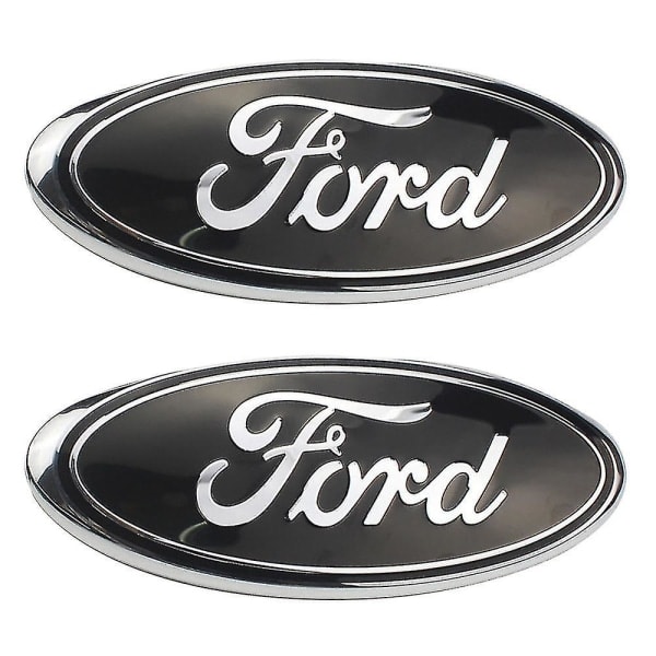 2 stk. bilmærkeemblemer til Ford F150 Ovalt dekalemblem foran